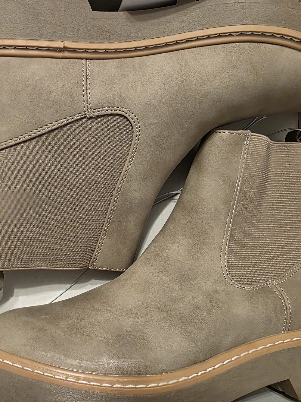 Taupe Chelsea Ankle Boots for Women - Minimalist Slip-On